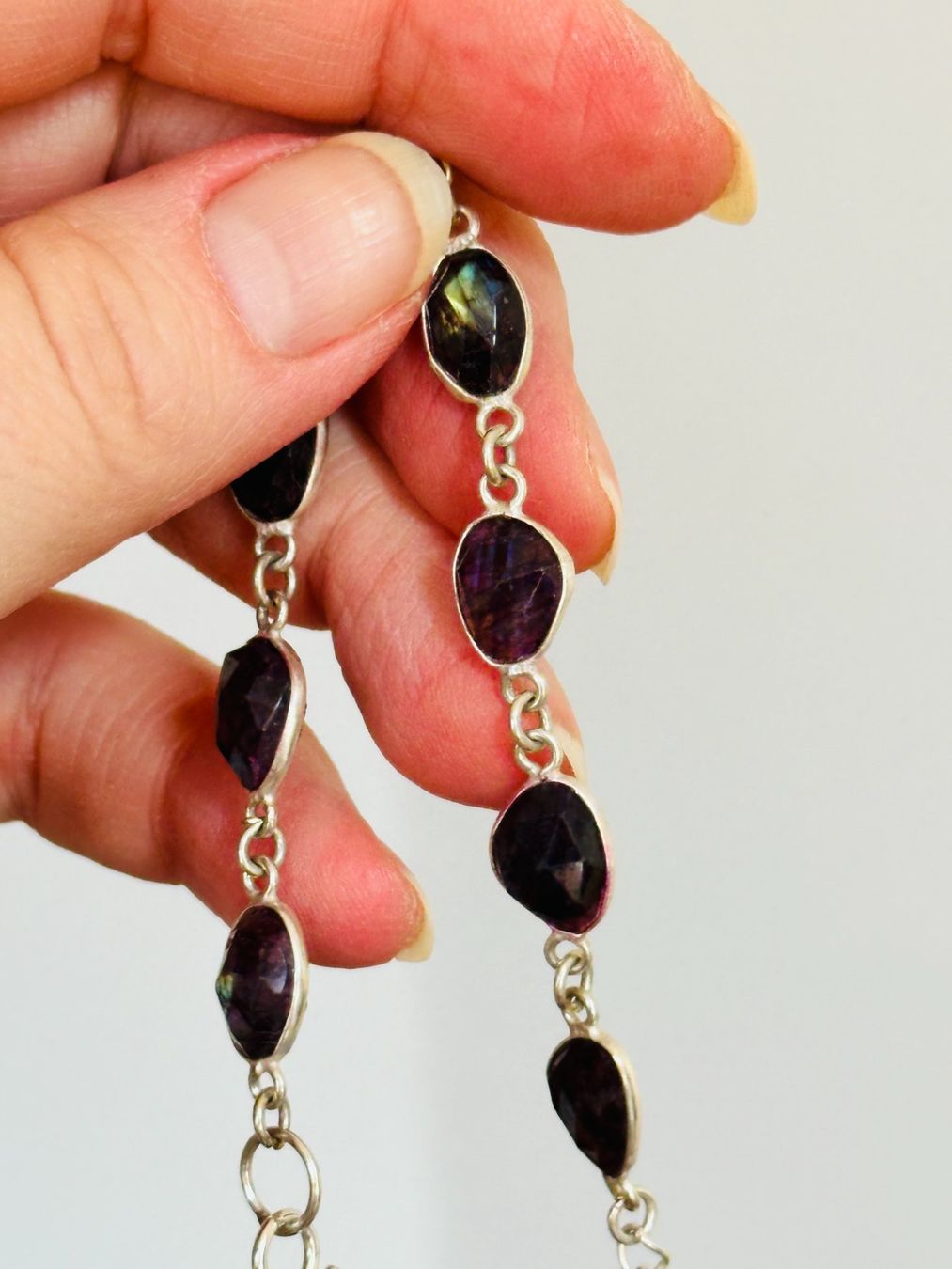 Bracciali & Braccialetti: Handmade Bracelet  Red Flash Labradorite – Nuovo e nell'imballaggio originale da Genève venduto da AGBERG 4