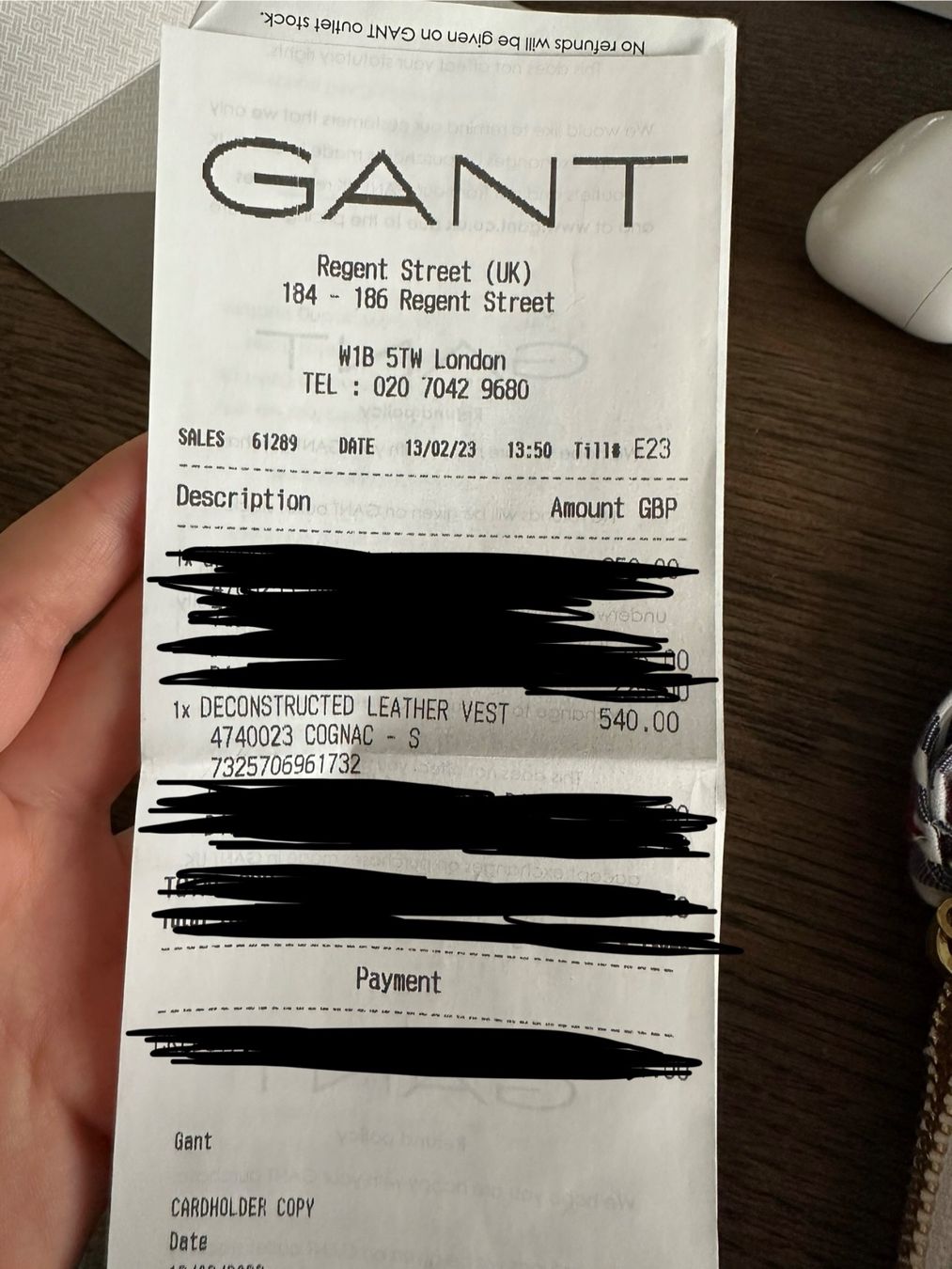 Gant Gilet & Giacche senza maniche: GANT Deconstructed Leather Vest – Nuovo (secondo la descrizione) da Lausanne venduto da skayfasano 7