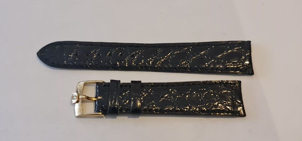 Bracelet De Montre CHOPARD 19mm Violet - Cuir, Boucle Déployante, Neuf Sans étiquette !