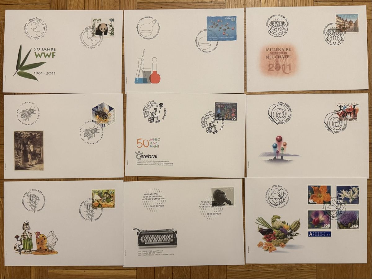 Tutti i francobolli: Collection Complète de timbres, 2011 émission 1Suisse – Nuovo e nell'imballaggio originale da Lausanne venduto da Dri_Shop 1