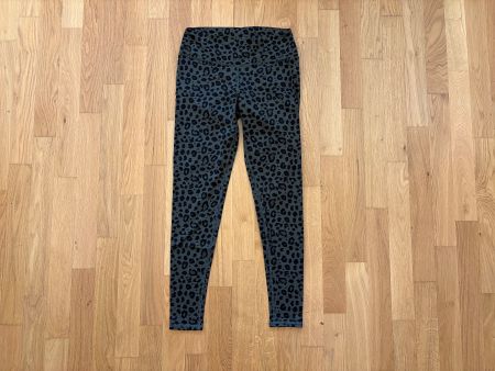 Hey Honey - Leggings mit Leo-Print Schwarz/Oliv, Grösse XL
