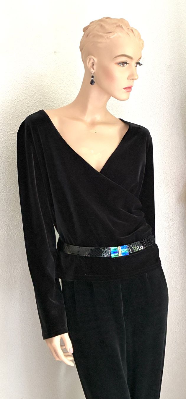 Costumes: Schwarzes Samt Ensemble Top/Hose/Gürtel – D'occasion à Kloten par Nephty 9
