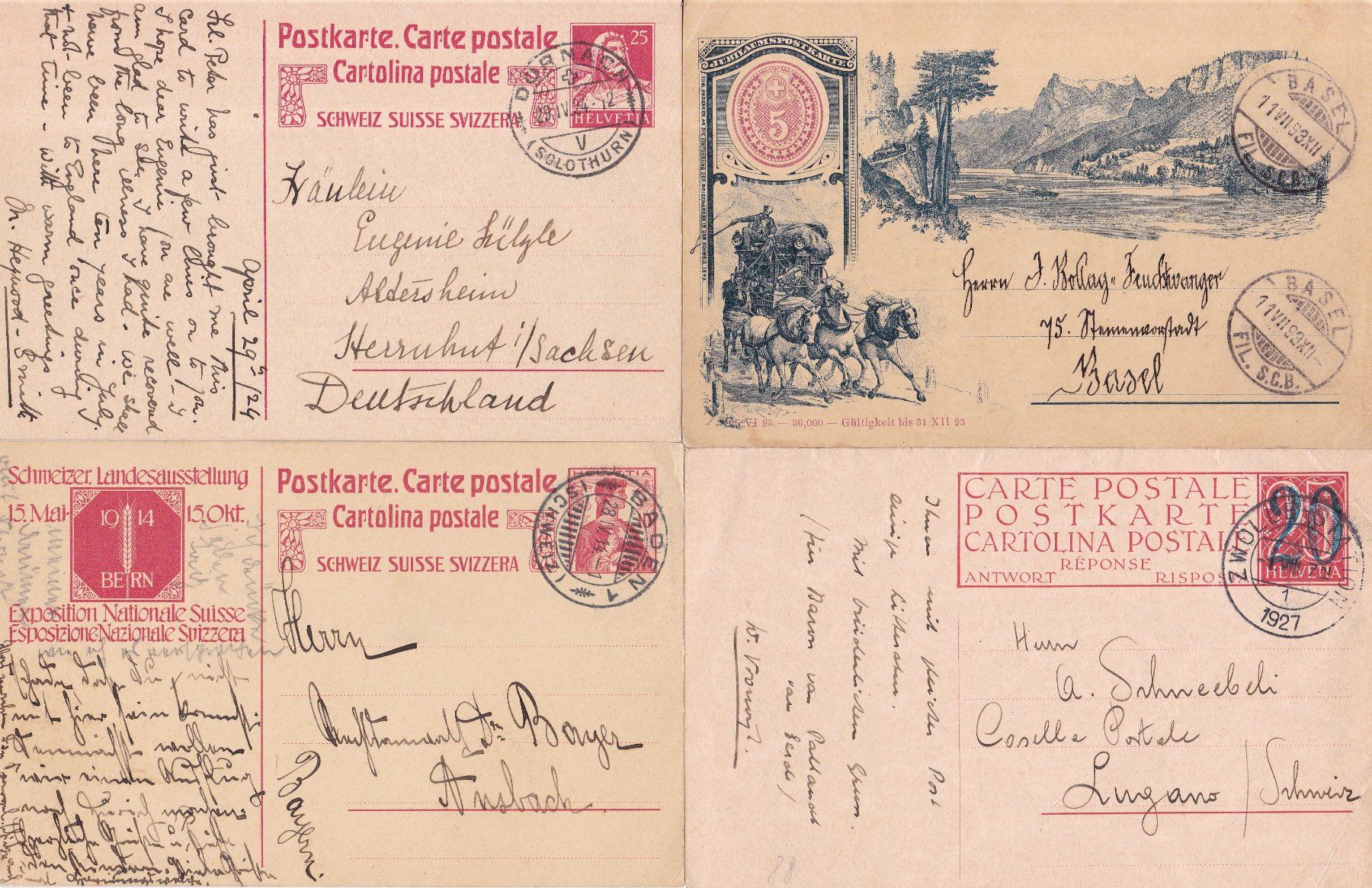 Alle Briefmarken: 40 Stk. Alte CH Postkarten, Karten – Gebraucht aus Münchwilen AG von Nesar 2