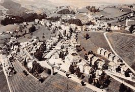 Rehetobel, Luftaufnahme des Dorfkerns, um 1945