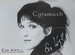 Eva Kryll (1953) Schauspielerin - Autogramm