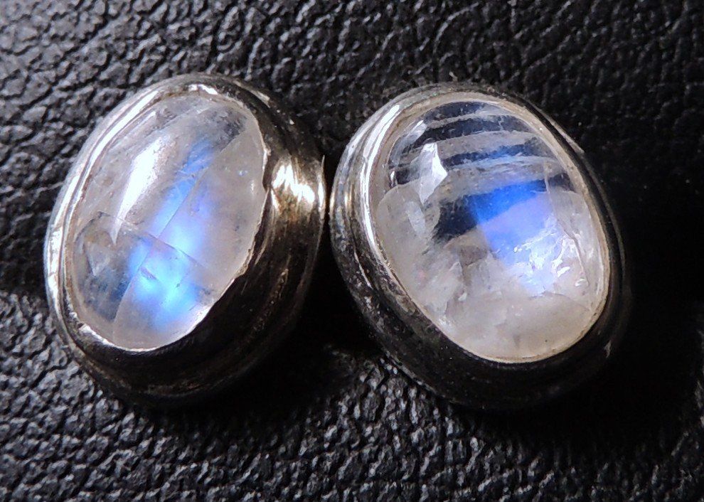 Orecchini pendenti & Orecchini a lobo: Rainbow moon stone Silber 925 Ohrstecker – Nuovo e nell'imballaggio originale da Waldenburg venduto da schaller707 1