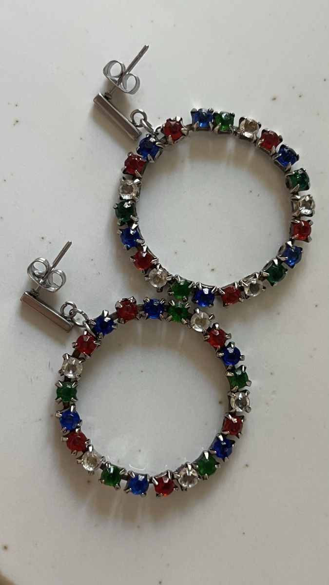 Ohrringe & -stecker: Orecchini cerchio pietre colorate  – Gebraucht aus Lugano von yul_fhg2 6