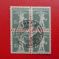 1918: Nr.138II, Viererblock von LAUSANNE, Kat: 30.-