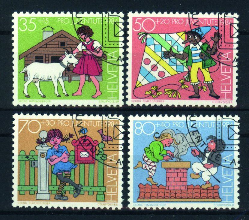 Alle Briefmarken: 1984, Pro Juventute, ET, gummiert – Gebraucht aus Willisau von Vollstempel