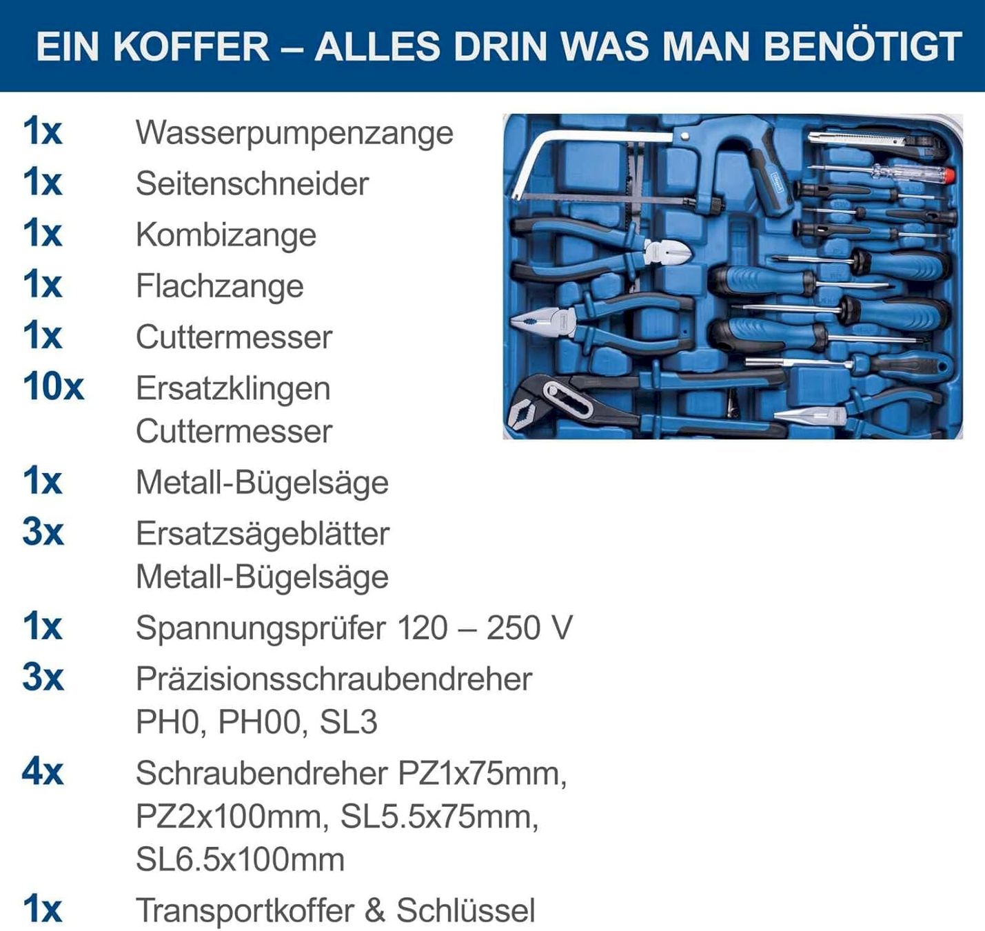 Scheppach Tutti gli attrezzi: Scheppach TB173 Werkzeugkoffer – Nuovo e nell'imballaggio originale da Bottighofen venduto da zaap 7