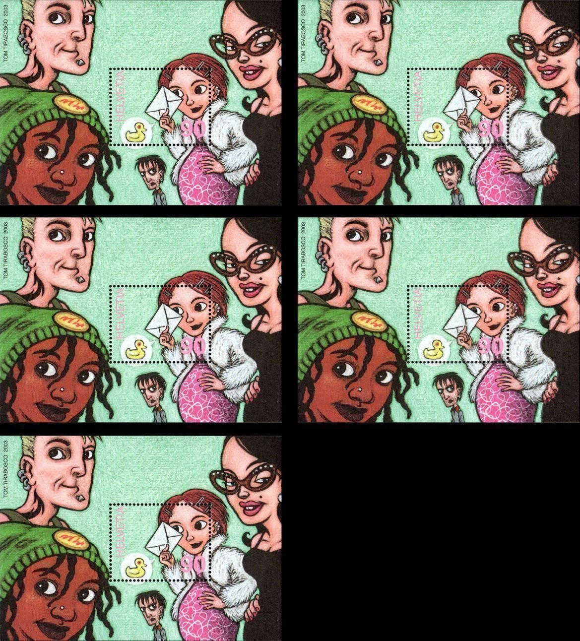 Tutti i francobolli: 5 Blocks Comic Tom Tirabosco** – Nuovo (secondo la descrizione) da Dottikon venduto da haeusibuh5