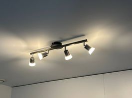 Lampe - 4 Scheinwerfer - Metall Grau