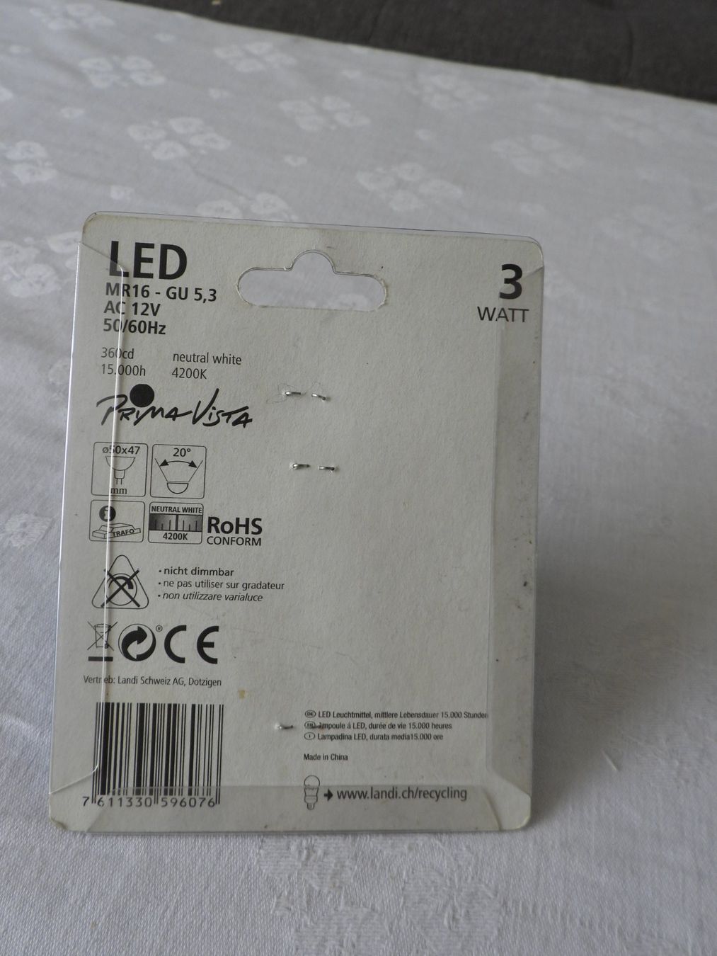 &Tradition Lampade: Primavista LED GU 5.3 MR16 – Nuovo e nell'imballaggio originale da Tavannes venduto da jimananas 1