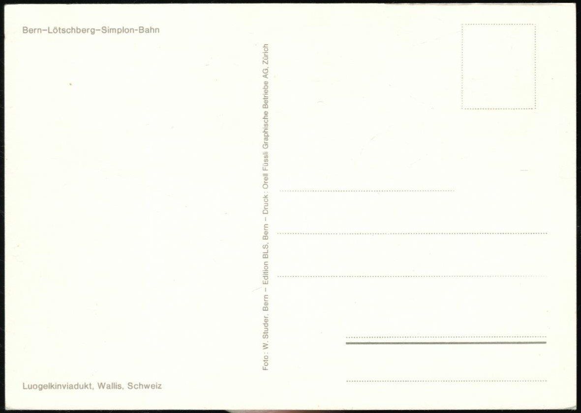 Cartoline postali: AK Bern-Lötschberg-Simplon Bahn – Usato da Zürich venduto da Tolima194 1