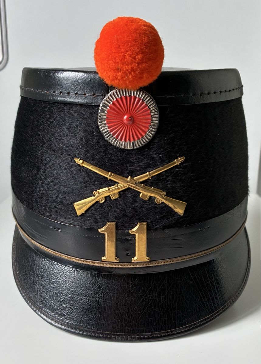 Schweizer Armee Uniformi: Tschako 1898 Leutnand VS – Usato da Gutenswil venduto da Antiques77