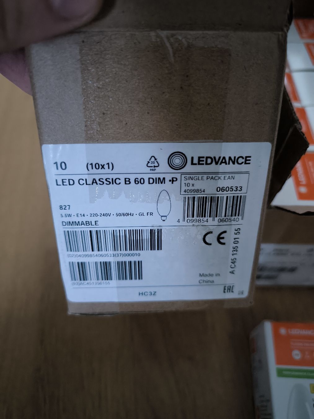 Lampes: Ampoules - LEDVANCE LED CLASSIC B 60 DIM 5.5W E14  – Neuf avec emballage d'origine à Villars-sur-Glâne par Sneaky765 2