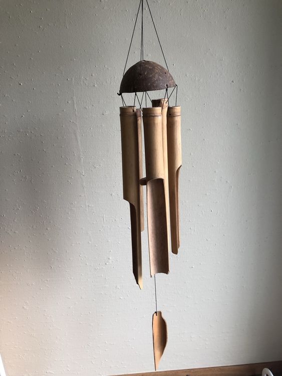 Cohasset Gifts Windspiel Aus Bambus – Handgefertigt, Mit Wackelkopf, Patriotischem Sternen-Design, Garten-Deko