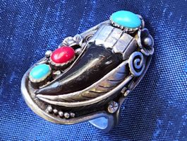 Top Sterling Ring Native American Grösse 59