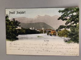 Alte PK / Olten - Prosit Neujahr! Gelaufen 1904