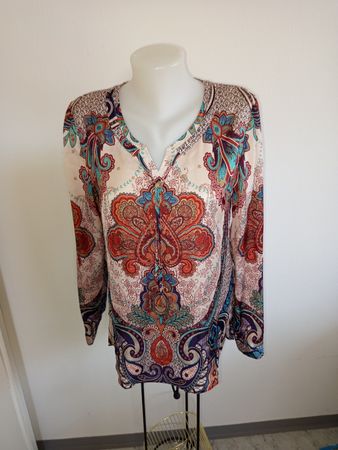 Bluse Langarm gemustert Grösse 36 von Walbusch top Zustand.