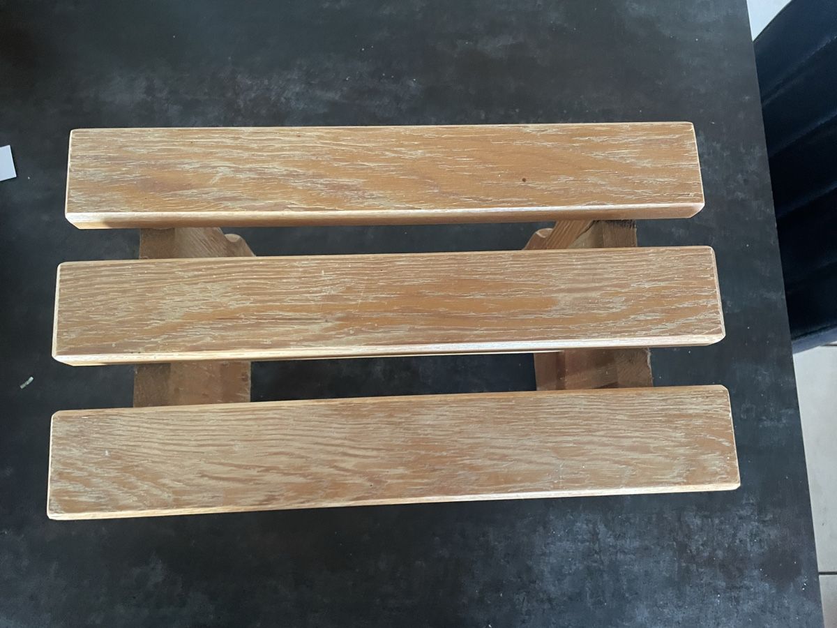 Hocker: Tabouret Escabeau Marche pied en Bois – Gebraucht aus Vallamand von Bricbracbroc82 6