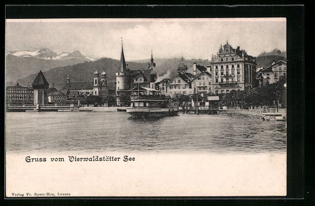 Cartoline postali: Luzern, Panorama vom Vierwaldstätter Se – Usato da Berlin venduto da bartko-reher