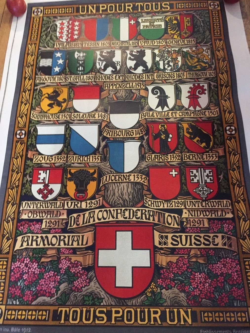 Poster & Bilder: Einsiedeln Schweizerkantone Plakat 1912 ORIGINAL – Gebraucht aus Trachslau von post35 3