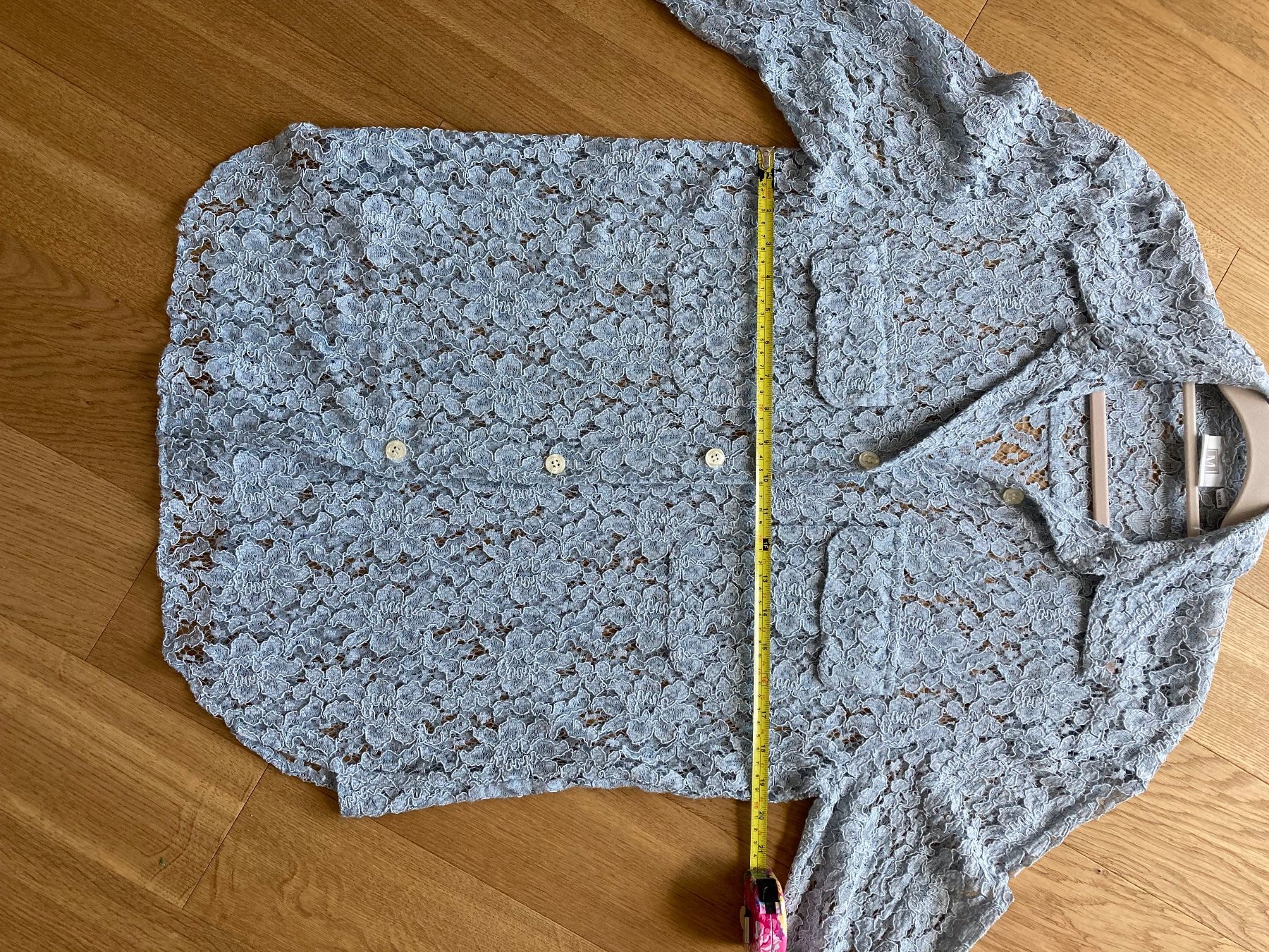 Camicette: hellblaue Spitzenbluse mit Top von Madeleine Gr. 38/40 – Nuovo (secondo la descrizione) da Grüt (Gossau ZH) venduto da Air8k3m 8