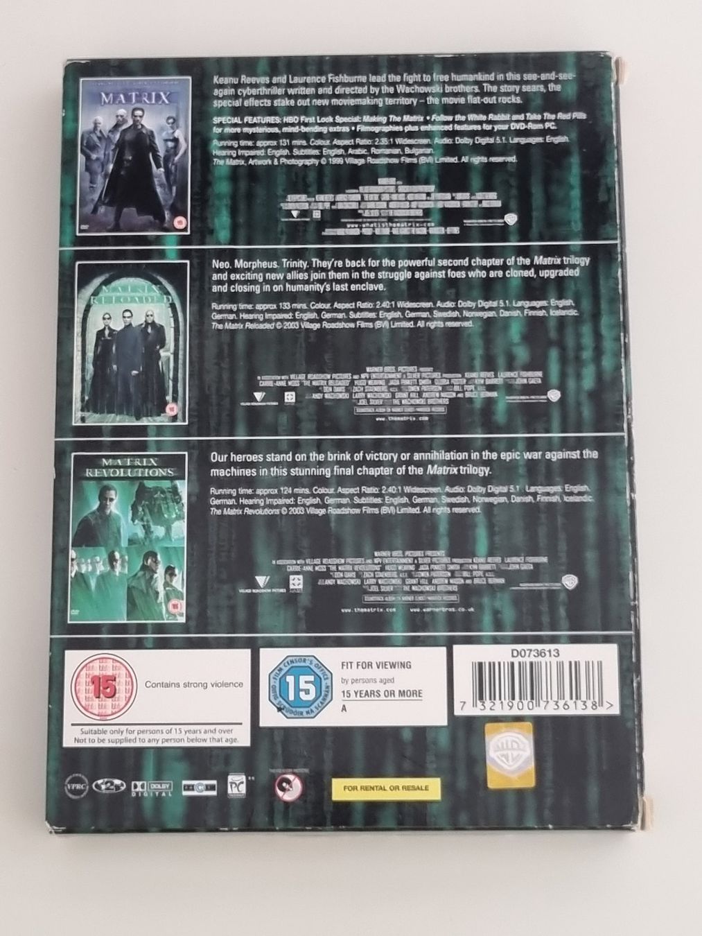 Tous les DVDs: DVD: Matrix 3 DVD-Set – D'occasion à Ehrendingen par Thomas_2 3