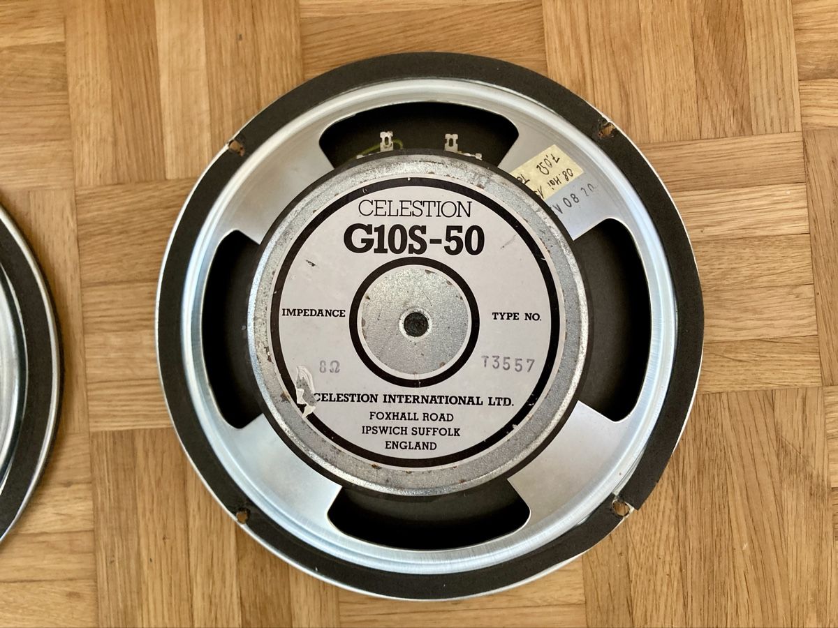 Amplificatori: 2x Celestion G10S-50 Speaker (1987) – Usato da Glattfelden venduto da Pedals 1