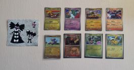 8 Chinesische Pokémon Karten + 3 Sticker + 4 Hüllen