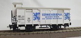 Liliput 215 DC DB Ged. Güterwagen/Bremserhaus Löwenbräu, OVP