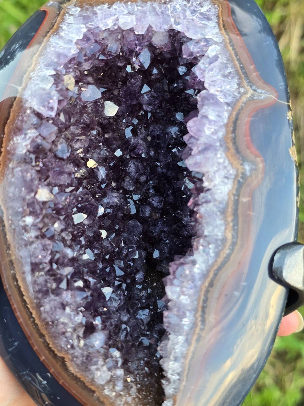 Mineralien & Heilsteine: Amethyst Geode auf Metallständer Deko – Neu (gemäss Beschreibung) aus Reute AR von Angelwungs 1