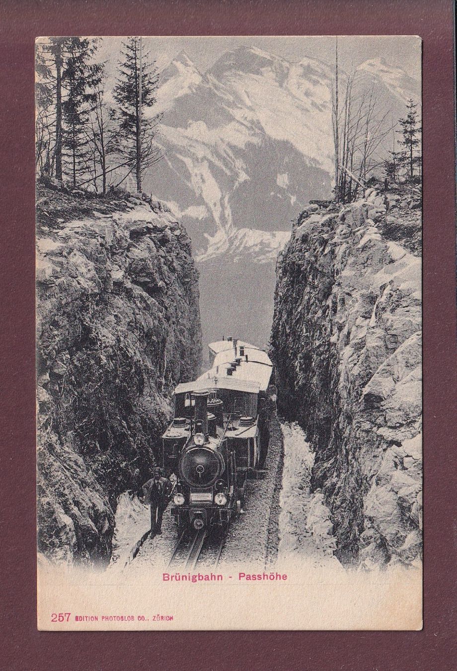 Ansichtskarten: BRÜNIG-BAHN - Passhöhe - 1908 – Gebraucht aus Pully von nicecards