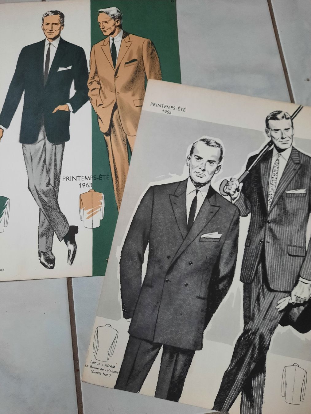 Stiche: 4 anciennes GRAVURES DE MODE, de 1963 – Gebraucht aus Le Locle von marylise01 2