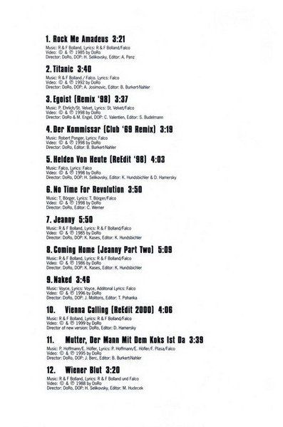 Tutti i DVDs: Falco – Everything – Usato da Brittnau venduto da Zibu 4