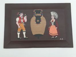Appenzeller-Malerei Oel auf Holz sign.AD