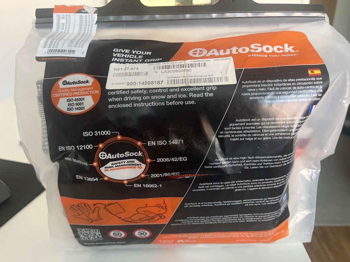 Catene da neve: AutoSock 600 – Nuovo (secondo la descrizione) da Oberdorf NW venduto da saurus94 1