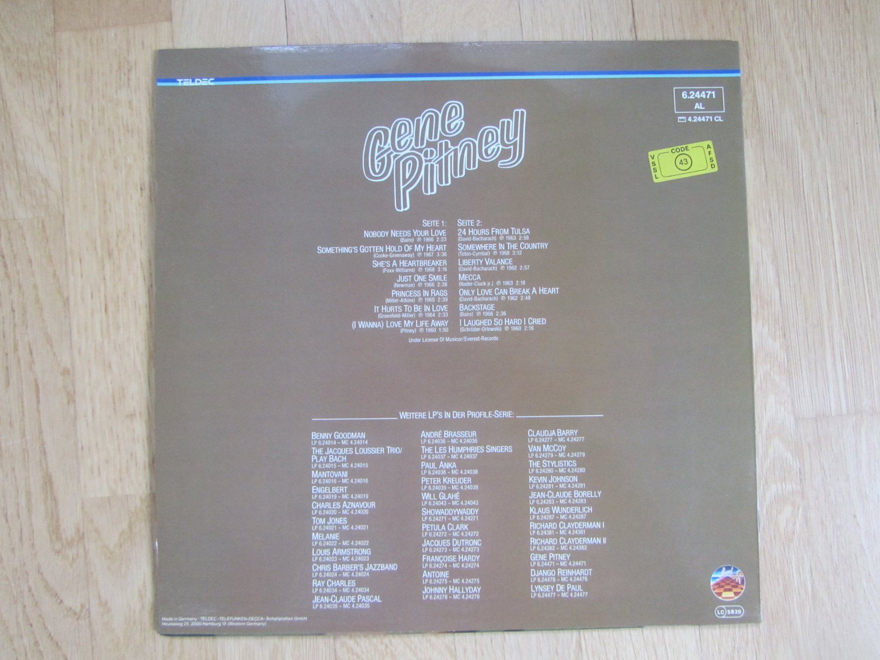 Dischi in vinile: GENE PITNEY – Usato da Seengen venduto da mikelele 3