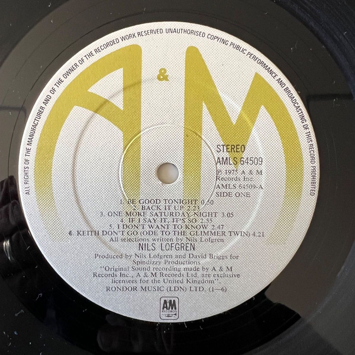 Vinyles: Nils Lofgren - Same / 1. UK-Press. 1975 - Nice Copy – D'occasion à Gais par soundcave57 3