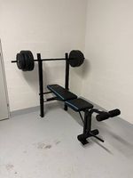 Hantelbank inkl Hanteln (60kg) und Stange