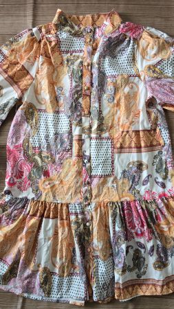 ​😍 Retro Patchwork Kleid - L - Paisley / 70s-Vibes