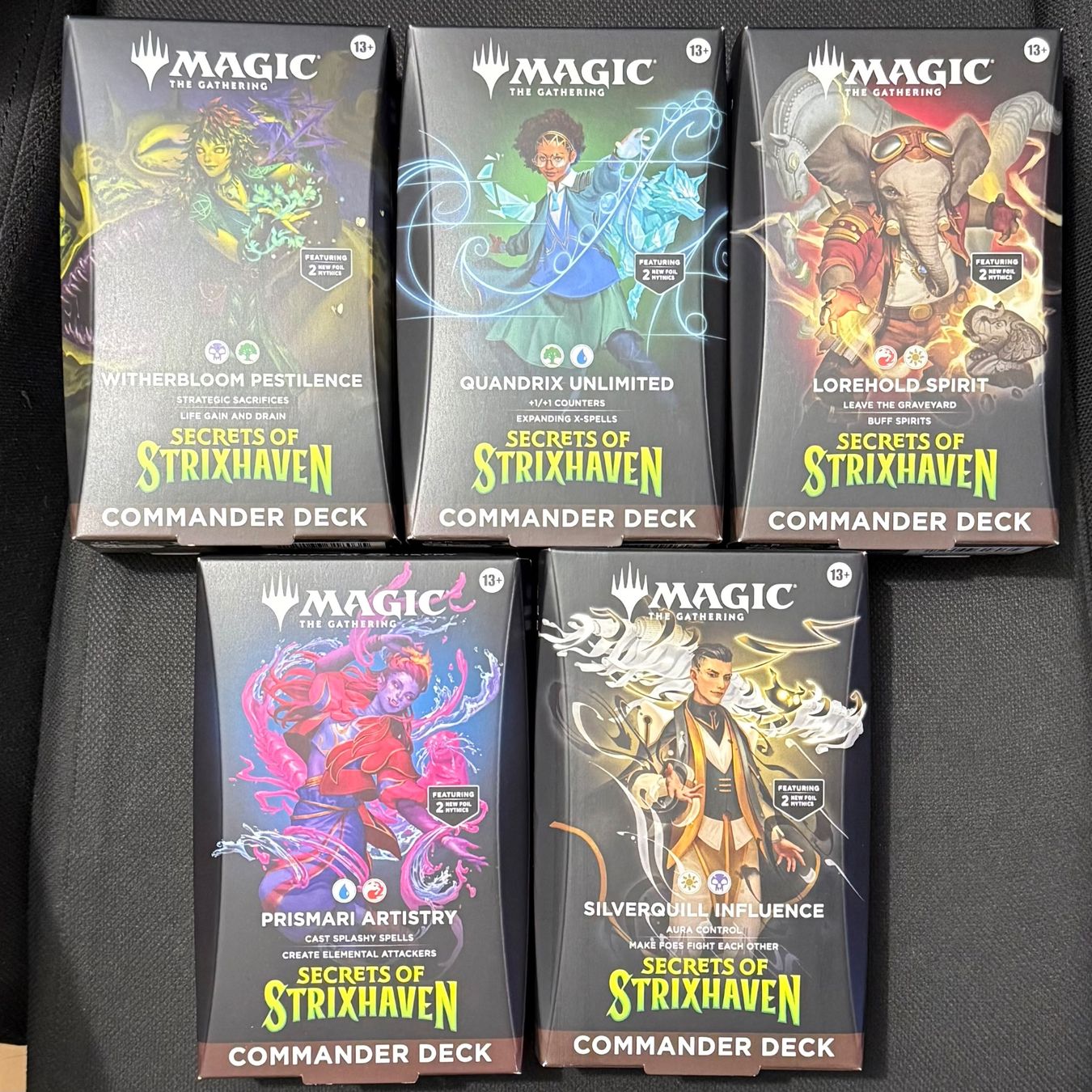 Magic The Gathering Carte collezionabili: Magic Secrets of Strixhaven Commander Deck Bundle – Nuovo e nell'imballaggio originale da Feuerthalen venduto da Plazatoys
