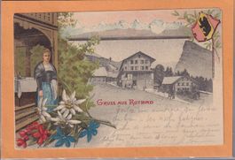 Gruss aus Gasthof Rotbad (BE) Oey - Couleurs - 1903