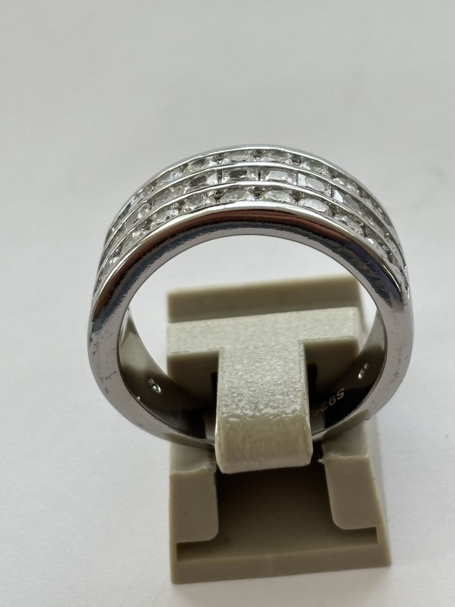 Anelli: Silber Ring mit Zirkonia Steinen 925 – Usato da Langnau am Albis venduto da flusspflege 2