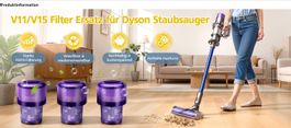 Dyson Staubsauger V11 / V15 - Violett filter 3 Stk. OVP NEU