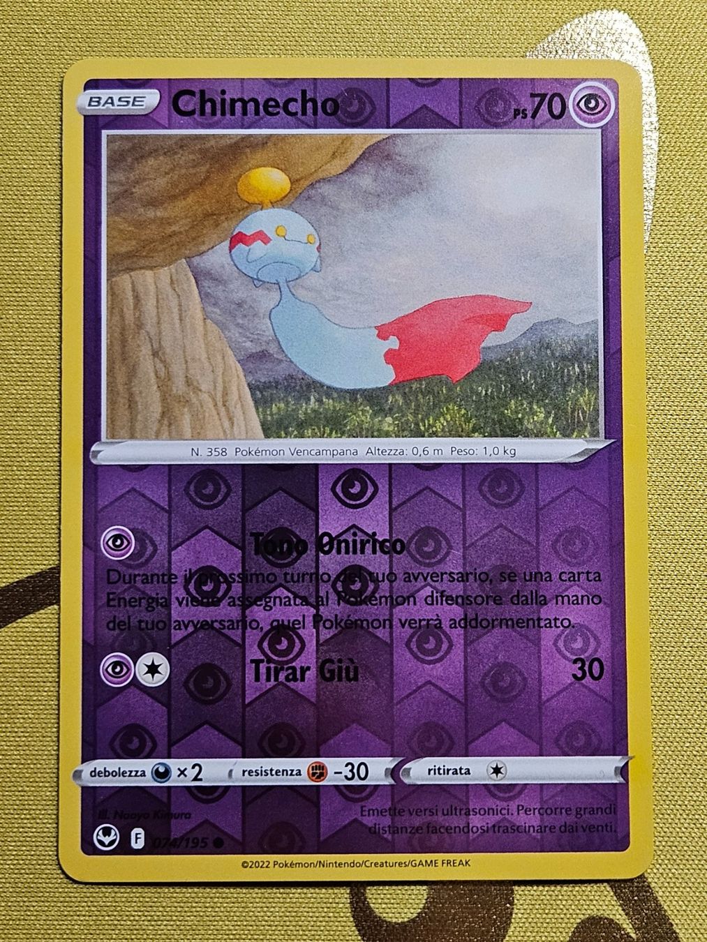 Pokémon Carte collezionabili: Silver Tempest - Chimecho 074/195 IT – Usato da Bellinzona venduto da Pokemarco