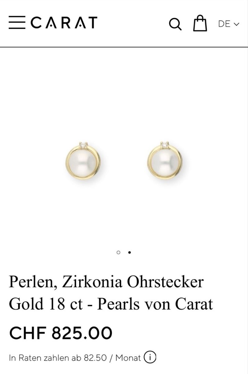 Orecchini pendenti & Orecchini a lobo: Carat Ohrenstecker Perlen mit Stein – Nuovo (secondo la descrizione) da Kirchdorf BE venduto da jsa_g
