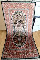 Seidenteppich 185*95cm handg.frisch prof.gewaschen Tiere