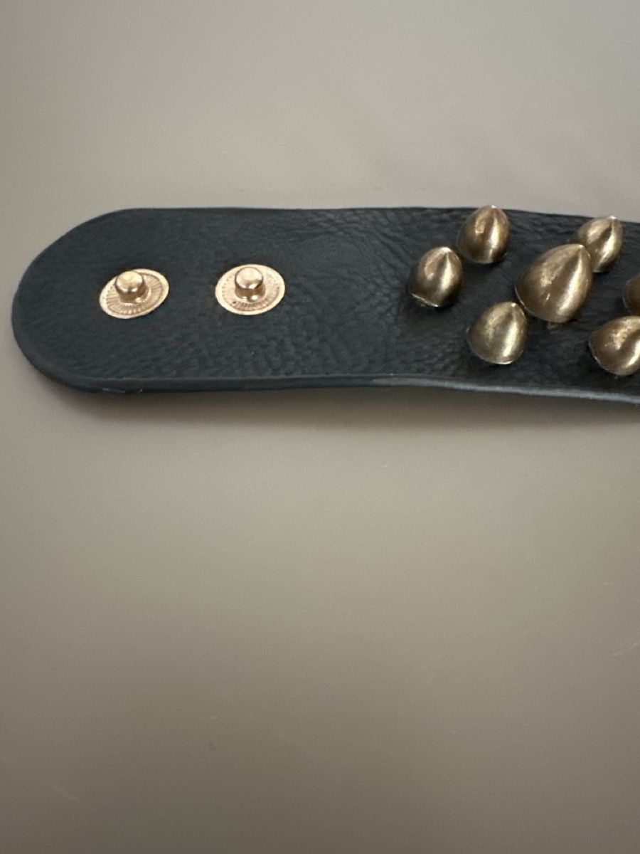 Bracciali & Braccialetti: Black Leather Bracelet with Spikes - Cool! – Nuovo (secondo la descrizione) da Binningen venduto da can_s2yh 1